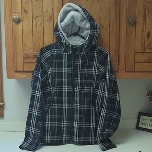 Spyder Black and White Plaid Jacket